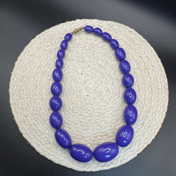 Big Purple Beaded Necklace - Picture 3 of 4